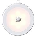 Hoteon Motion Sensor Light, Battery Powered LED Night Light with On/Auto/Off Switch, Cordless Stick-on Magnet Wall Light for Stair, Hallway, Kitchen, Cabinet, Closet, Warm(1 Pack)