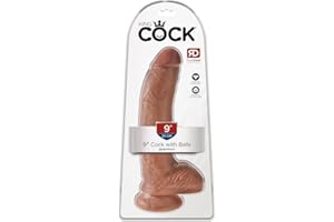 King Cock 9" Cock with Balls, Tan, 9 Zoll