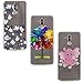 Produktbild [3 Stück] Handyhülle für Huawei Mate 20 Lite, 3X Silikon Schutzhülle für Huawei Mate 20 Lite, Edaroo Karikatur Rosa Elefant Blumen Bunt Baum Muster TPU Silikonhülle für Huawei Mate 20 Lite