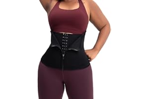 FDEETY Waist Trainer for Women Neoprene Slimming Body Shaper Workout Girdle Belly Band Stomach Zipper