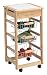 Produktbild Inalsa 8987 – Allzweckwagen 3 Körben + Schublade, Holz, 37 x 37 x 76 cm, braun