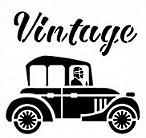 Imagination Crafts STENCIL Mask 6" x 6" 15cm VINTAGE CAR