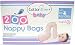200 Fragranced Nappy Bags with Tie Handles Scented Diaper Bags Disposable Bags