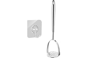 VIOLOTORIS Potato Mashers, Potato Masher, Food-Grade 304, Easy to Clean and Use, Used for Long Time, for Preparing Baby Food, Fruits