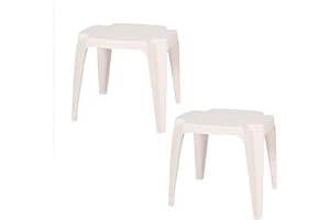 CREVICOSTA QUALITY MARK MARCAS DE CALIDAD Lote 2 mesas Solid Pequeñas. Resina Blanca