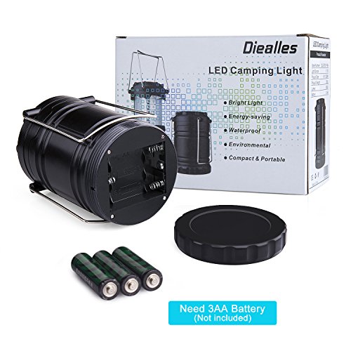 LED Camping Laterne,Diealles 2 Stück LED Campinglampe Faltbar 30 LEDs,Batteriebetrieb,Wasserdicht, Außenleuchte für Wandern, Camping, Notfall, Angeln, Nachtlicht,Einfache Ein / Aus - 2