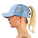 Produktbild Btruely Mütze Unisex Baseball Kappe Damen Snapback 2018 Neu Hysteresenhut Einstellbar Flacher Hut Herren Barett-Hut Vintage Baseball Cap Jungen Hip Hop Hut (Eins Größe, Himmelblau)