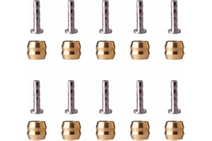 DAIUNI Hose Olive Insert,Connettore e Inserto Verde Oliva,Tubo Flessibile Freno a Disco Bici,Set di Ricambio,per tubo freno idraulico SM-BH90,10 Set.