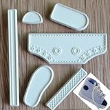Suela: 7,5 cm 1set DIY Zapatos de bebé PASTEL Fondant molde corte alto Zapatillas Fondant Herramienta de decoración de pasteles para hornear molde para tartas herramientas accesorios