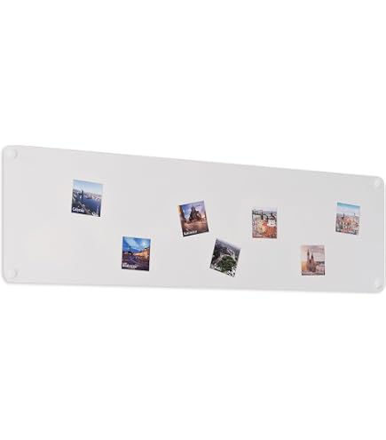 Tableau Planning Magnétique Bi-Office 90x30cm - Effaçable à Sec - Avec Aimants Et Kit Fixation