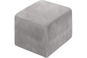 ZXWCYJ Square Velvet Ottoman Cover, Square Foot Stool Cover, Stretch Footstool Slipcover, Luxury Velvet Pouffe Cover For Living Room Storage Stool Protector Cover Washable,J,45 * 45CM