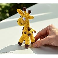 Giraffe Plüsch, weiches Spielzeug Giraffe, Häkeln Spielzeug, Stofftier, Plüsch Spielzeug gelb, winzige Giraffe Puppe, Kindergarten Giraffe Geschenk