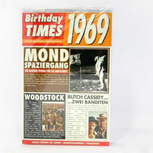 Town Cards Birthday Times Karte mit Sound - 1969 -