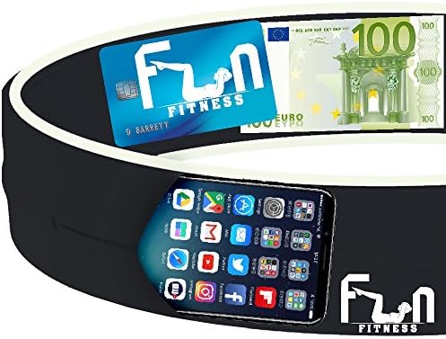 Running Fuel Belt - Premium Fitness Waist Pack - Best Fit for Large Phones including iPhone 11 Pro/Xs Max/X / 8 plus and Samsung 10 - Perfect for Workout Exercise, Gym, Yoga, Cycling, Traveling