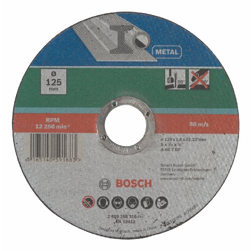 Bosch 2609256316 DIY Trennscheibe Metall 125 mm ø x 1,6 mm gerade - 2