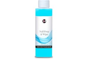 JND Nail Prep & Gel Polish Wipe Sticky Residue Remover Cleaner, UVLED Gel Polish Preparation (Sanitises Nail Plate) and Finisher (Removes Tacky Layer) 50ml