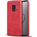 Produktbild Conie Basic Schutzhülle kompatibel mit Samsung Galaxy S9, Rotes PU Leder Case Innenseite weich gefüttert Handy Hülle Backcover