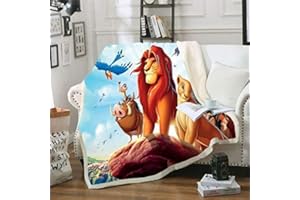asxcaq Nette König der Löwen Freunde Plüsch Decke Baby Kinder Jungen Kinder Geschenk werfen 150x200cm Schlafsofa Bettdecke Bettwäsche