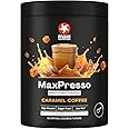 MaxiNutrition MaxPresso Caramel, Protein Coffee, Whey Protein Powder, 21 g Protein per Serving, Sugar-Free & Low-Fat, Mix Warm or Cold