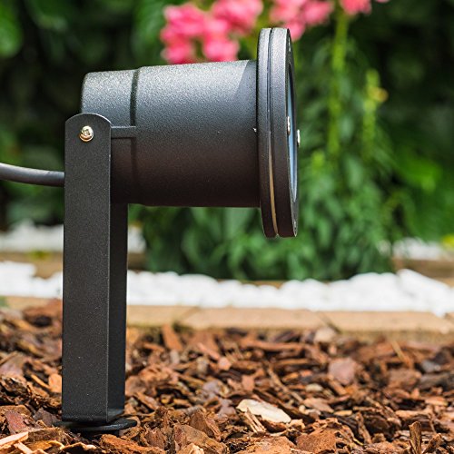 Gartenstrahler in Schwarz – Gartenbeleuchtung – Terrassenbeleuchtung – Gartenspot – Teichbeleuchtung – Wegelicht für gemütliche Abende im Freien - 5