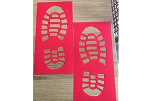 NIGHT BEFORE CHRISTMAS AOLEYTECH Night Before Christmas Pair of Santa Footprints Stencil 2 Pack SANTA FATHER CHRISTMAS FOOTPRINT STENCIL REUSEABLE - NEW