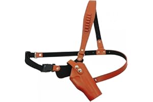 DONGKER Fondina Ascellare per Pistola Halloween,Fondine per Pistole Spalla in Pelle Holster Pistola Nascosta Regolabile con 7 Fori di Proiettile per 1911 G17 G17 G20 G23 M9 P85