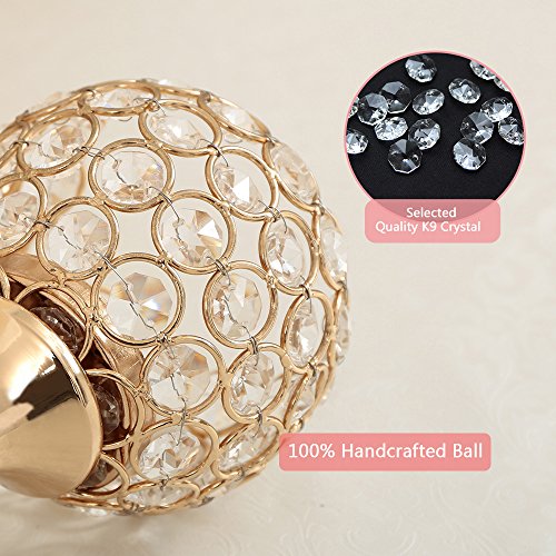 VINCIGANT Kristall Teelichthalter Kerzenständer Kerzenhalter Tischdekoration 2er set - 2