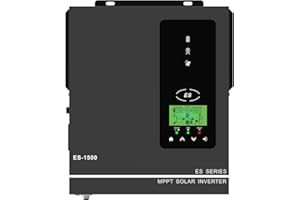 Anern 1500W Inversor Solar Híbrido 24V Inversor Híbrido 1.5KW 24V DC a 230V AC con Controlador De Carga Solar 40A Inversores Sinusoidales (Sin Red), Entrada Fotovoltaica MAX.150V