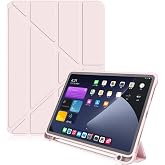 UnDePlus iPad 9. Nesil 10.2 ile uyumlu Kılıf Kalem B&ouml;lmeli Trifolding Case A2602 A2603 A2604 A2605 Rose Gold
