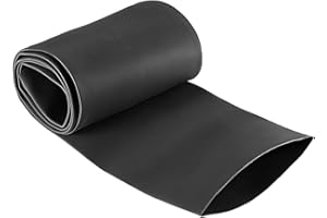 Unifizz Heat Shrink Tubing 60mm Dia 98mm Flat Width 2:1 Ratio Shrinkable Tube Cable Sleeve 1m - Black