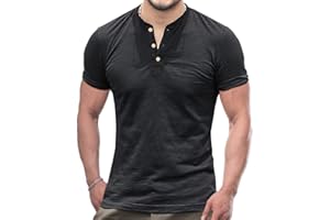 palglg Uomo Tshirt Casuale Manica Corta Maglietta Palestra V Neck Cotone