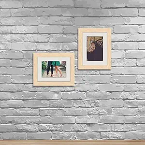 ArtzFolio Wall & Table Photo Frame D503 Natural Brown 6x8inch;Set of 2 PCS with Mount