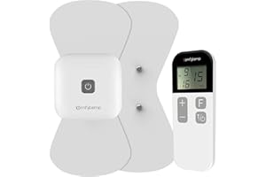 ‎COMFYTEMP Comfytemp Kabellos TENS Gerät Schmerztherapie, Tragbar Wireless Massagegerät mit Privatsphäredesign,15 Programme 16 Intensitätsstufen für Bein Rücken Schulter Arm Muskelstimulator mit 2 Pads K6101