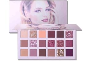 WEIXINBUY La nouvelle palette de fards à paupières Nude 18 couleurs Matte Shimmer Glitter Multi-Reflective Shades Teint Ultra Pigmenté Maquillage Ombre à Paupières (A)