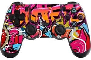 the grafix studio Graffiti Hip Hop Compatible With Playstation 4 (PS4) Controller Sticker/Skin/Decal / PS18