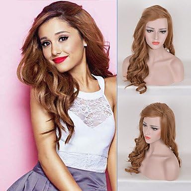 OSY Ariana Grande Celebrity Wig Long Length Brown Body Wave Fashion Heat Resistant Synthetic Wig Natural Party Wig for European and American Women , brown