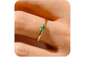 ZHESHY Ring Gold Silber für Damen Geburtsstein 14K Vergoldet Verlobungsring Promise Solitär Daumenring mit Edelstein Granat Citrin Peridot Ringe Goldene Stapelringe für Frauen Geschenk Größe 52-64