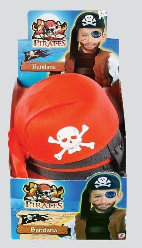 PACK OF 12 - Children's Pirates Bandana (Assorted Colours)