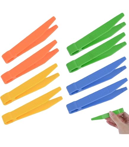 15 Stück Kunststoff-Pinzetten – 10 Cm, Bunt, Für Perlen, Basteln, Puzzle & Feinarbeit