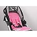 Minene UK Reversible Pushchair Liners and Strap Set (Fuchsia Pink Dots/Gingham)