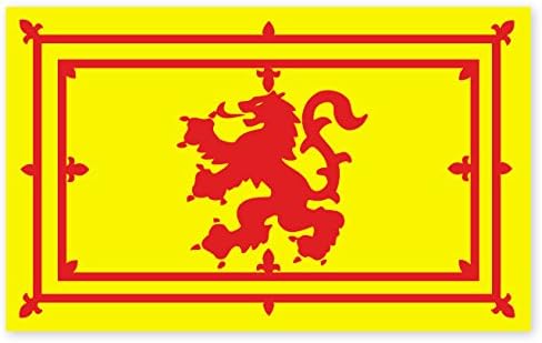 Scottish Lion Rampant Flag Rectangle Vinyl Car Sticker Decal