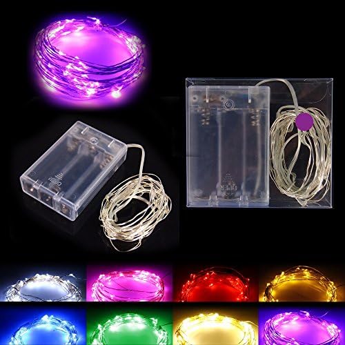 Vollter™3M 10FT 30LEDs Battery Powered Copper Wire Starry String Lights for Christmas Tree Decoration Party Wedding(Purple)
