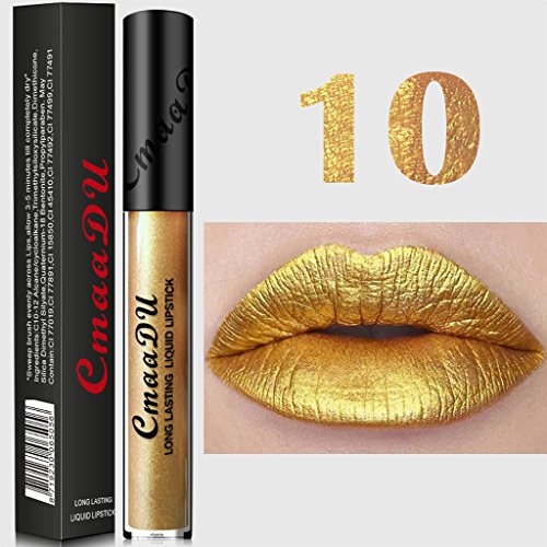 MagiDeal 15 Farben Flüssigkeit Matt Lipgloss Set Lang Anhaltende Kosmetik Make-up Glanz Lippenstift - 9