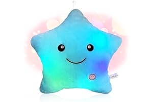 Shengou Cuscino a forma di stella a LED,LED Star Peluche a forma,Cuscino stella luminosa,Cuscino Stella Luminosa a LED,Forma di Stella Cuscino di Peluche,Cuscino Luce LED,Cuscino luminoso