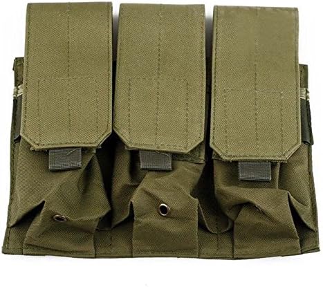 Ruifu Outdoor Camouflage Tactical PALS MOLLE AR M4 5.56/.223 Triple Magazine Pouch Mag Holder For Pistol Handgun