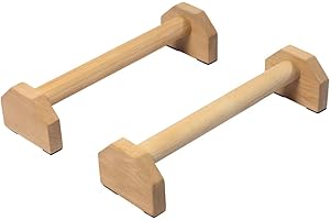 LEIBLSUFO Wooden Parallettes Bars, Push Up Bars Strength Training For Handstands, Full Planche & Dips, Calisthenic, Push Up Stands Handle for Floor Workouts Calisthenics Equipment