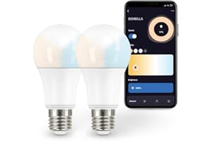 Garza ® Smarthome, Pack 2 Bombillas LED Estandar Inteliegente Wifi E27, luz blanca neutra regulable con cambio de intensidad. Programable, compatible con Amazon Alexa y Google Home, F