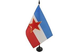 AZ FLAG Bandiera Da Tavolo Jugoslavia 21x14 cm - Piccola Bandierina Jugoslava – Iugoslavia 14 x 21 cm