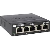 Netgear GS305-300PES | Home Network Hub, Plug-and-Play, Quiet Operation, Desktop/Wall