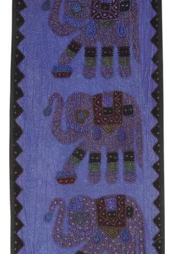 Imagen 1 de Pared decorativos Elephant Cotton Tapiz colgante con tamaño de rosca y Patch Work 16 X 51 pulgadas